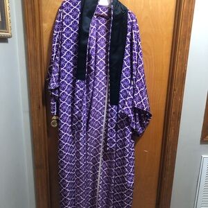 Purple Geometric Patterned Vintage Kimono 👘